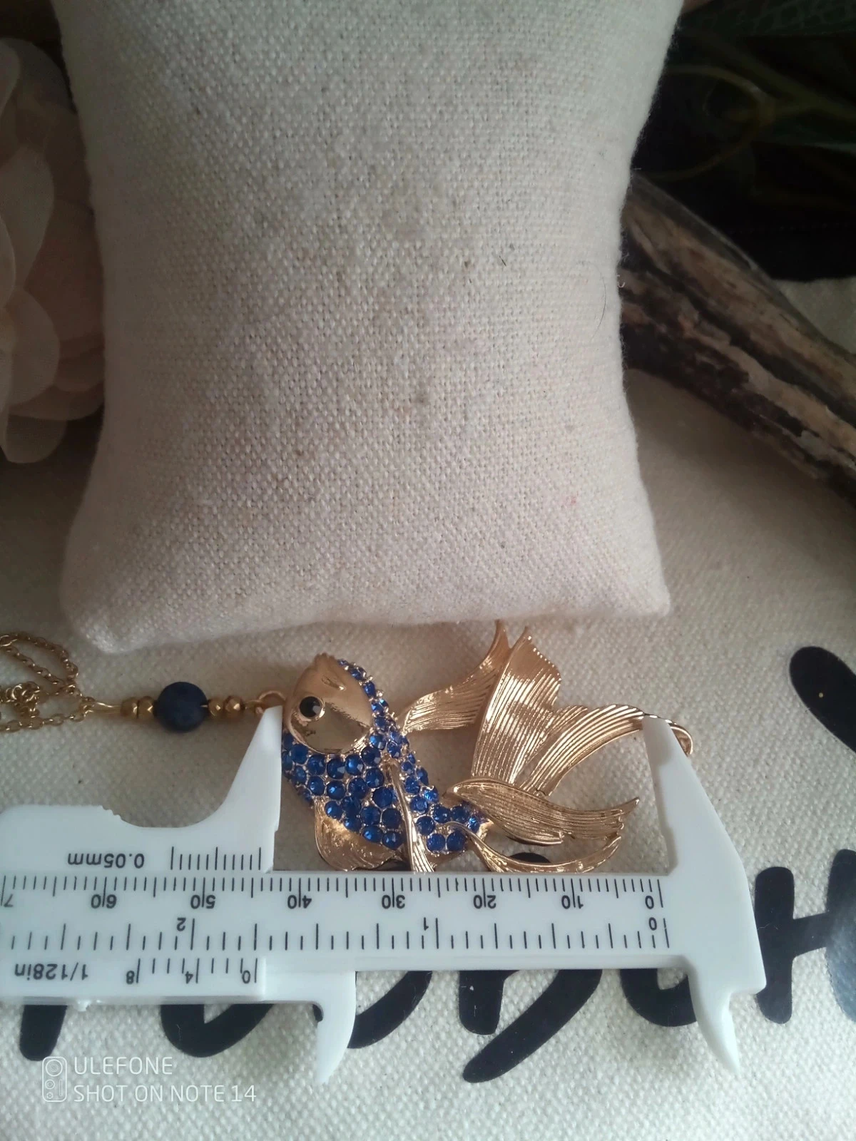 Bohemian fish necklace with lapis lazuli stone – photo 2